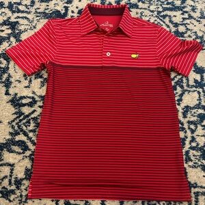 Masters Kids Polo – Boys XS – Red Stripe – Augusta Golf Shirt
